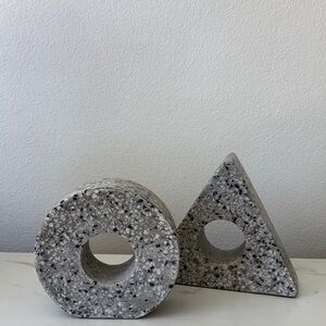 Modern Gray Terrazzo Art Set